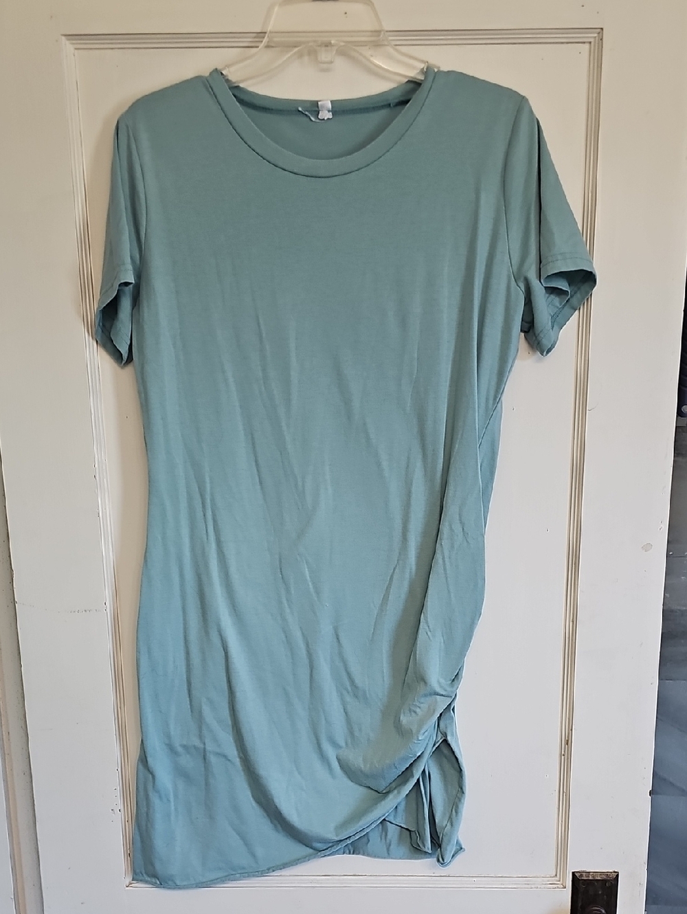 Light Teal Short Sleeve T-Shirt Dress